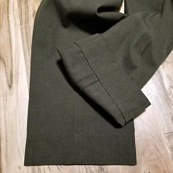 USMC US Marine Pants Military Wool Blend Dress Trousers 35R Green 35x28 Gorpcore